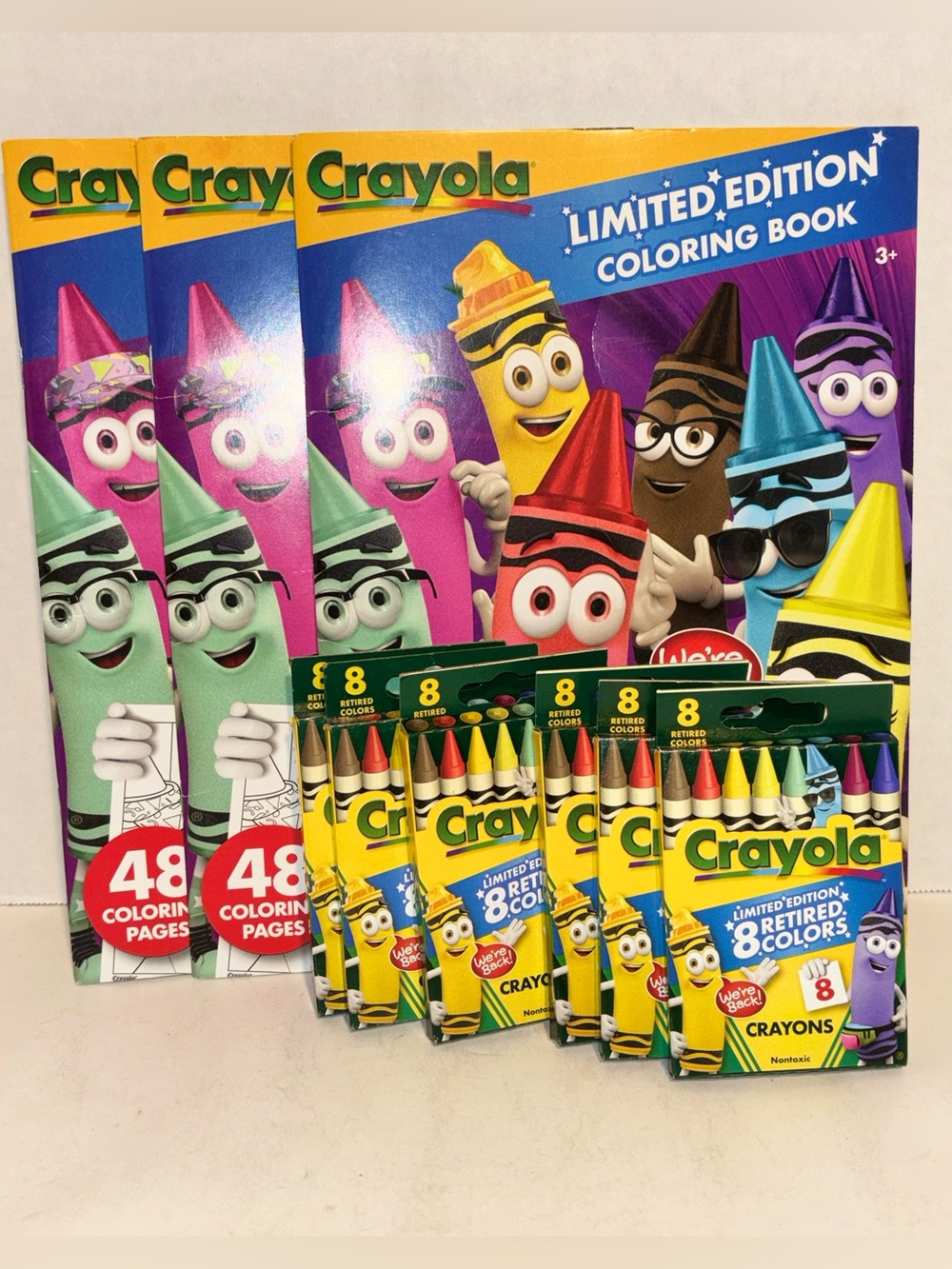 Crayola Bundle-crayons and coloring books-discontinued colors new packs